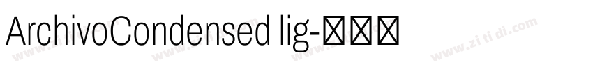 ArchivoCondensed lig字体转换